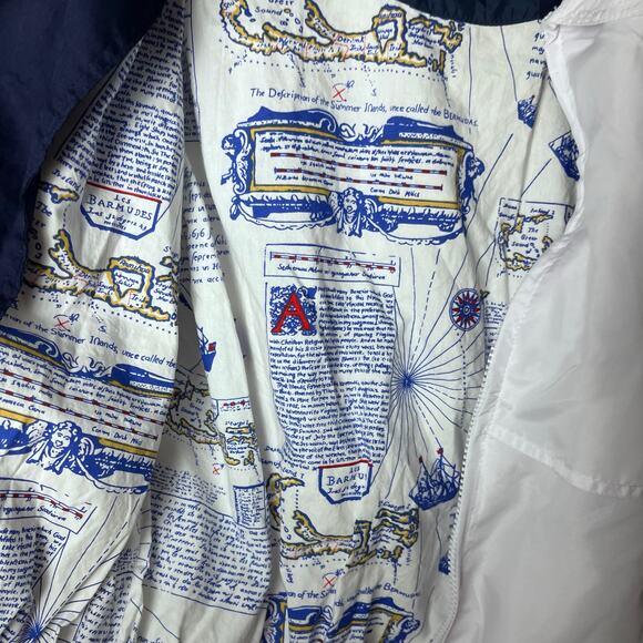 Vintage 90s Bermuda Sports White Windbreaker Jacket Size Unisex Small Nautical - Picture 8 of 12